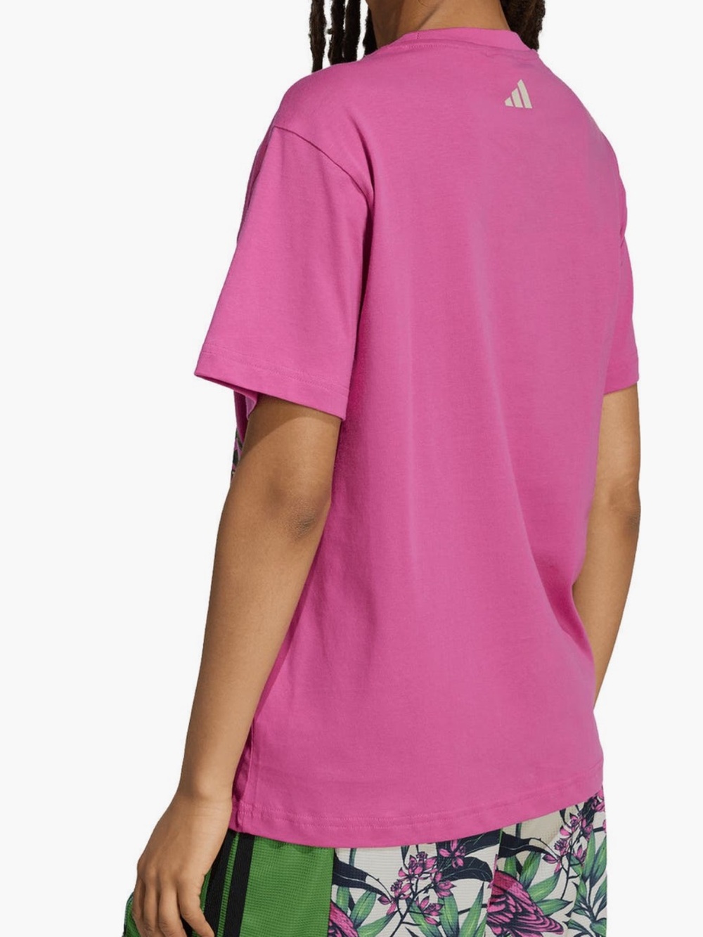 Adidas x FARM Rio Toucan Graphic Tee in Fuchsia/Crystal Linen NWT Size Small - Picture 2 of 8